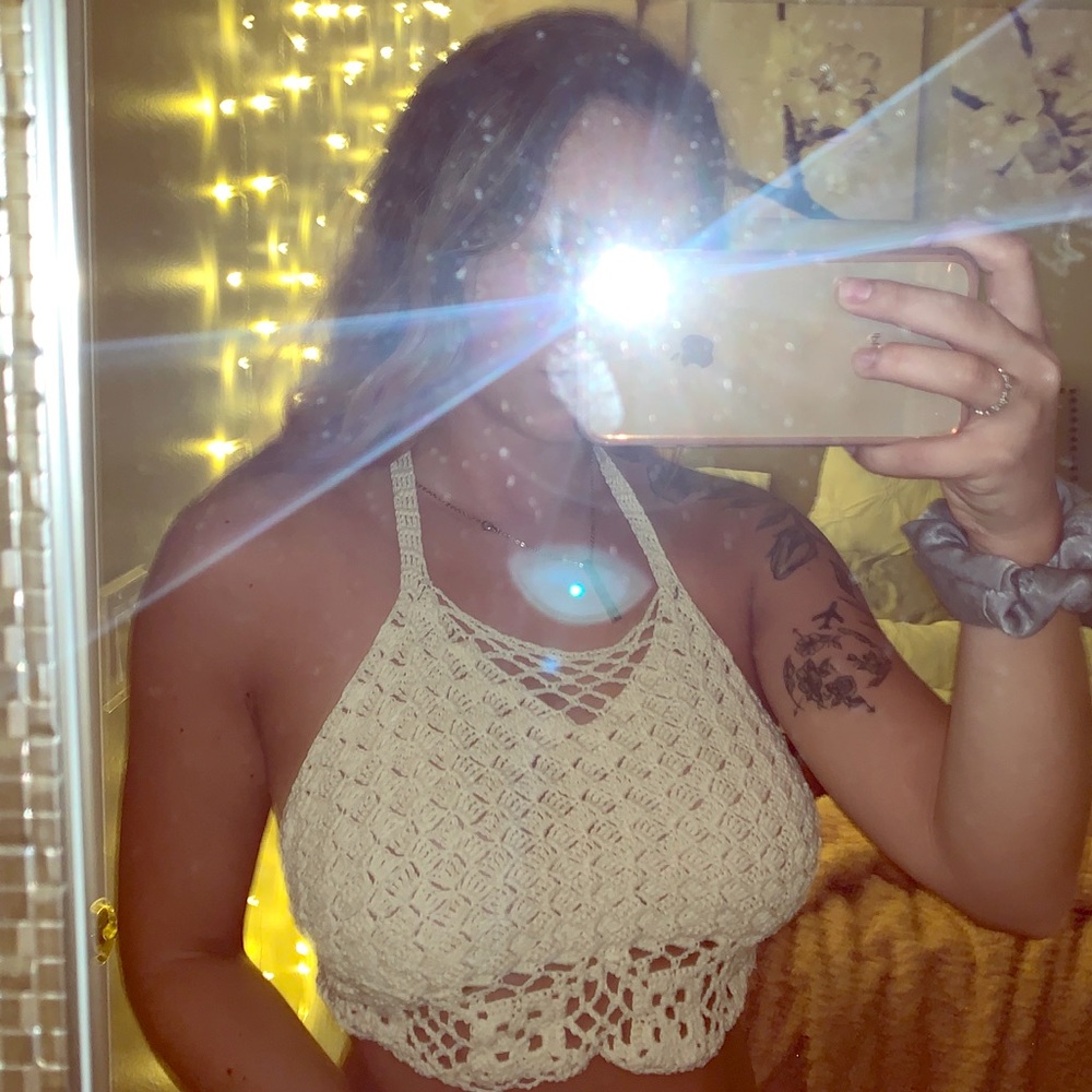 crocheted halter top